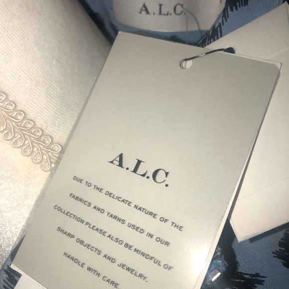 A.L.C. Silk Blue Leopard Dress - Picture 4 of 4